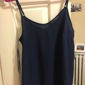 Navy blue spaghetti strap top. UK size 10